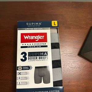 Wrangler Supima Boxer Briefs - Black and Gray Pack